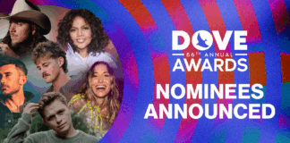 56TH ANNUAL DOVE AWARDS ANNOUNCED